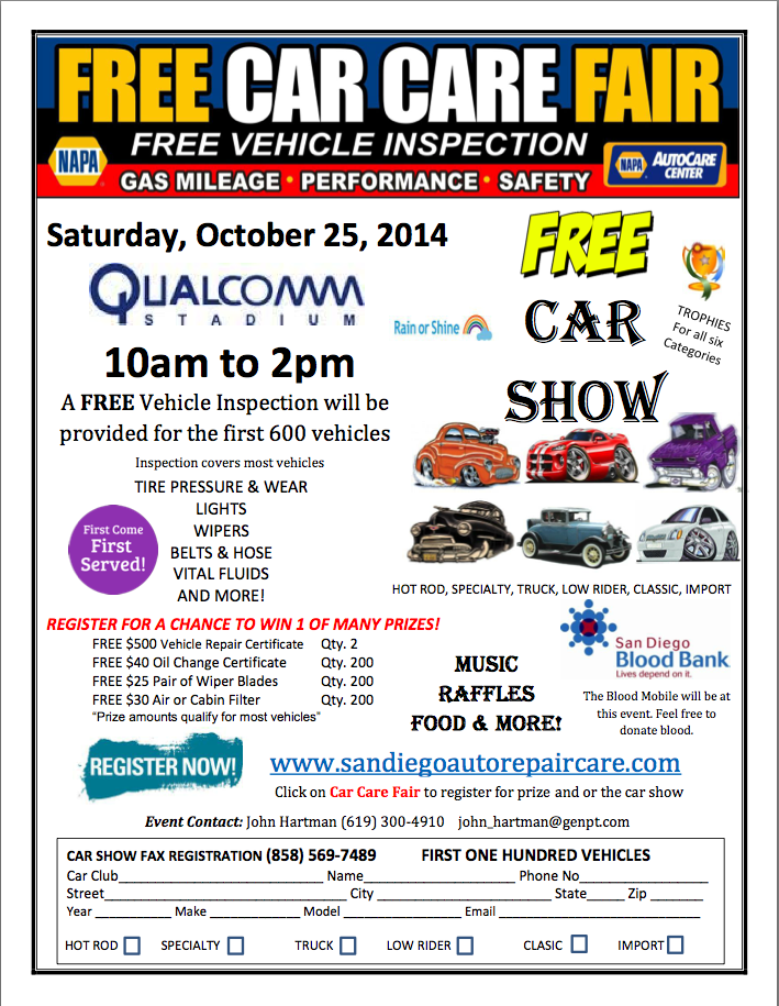 FREE Car Care Fair in San Diego